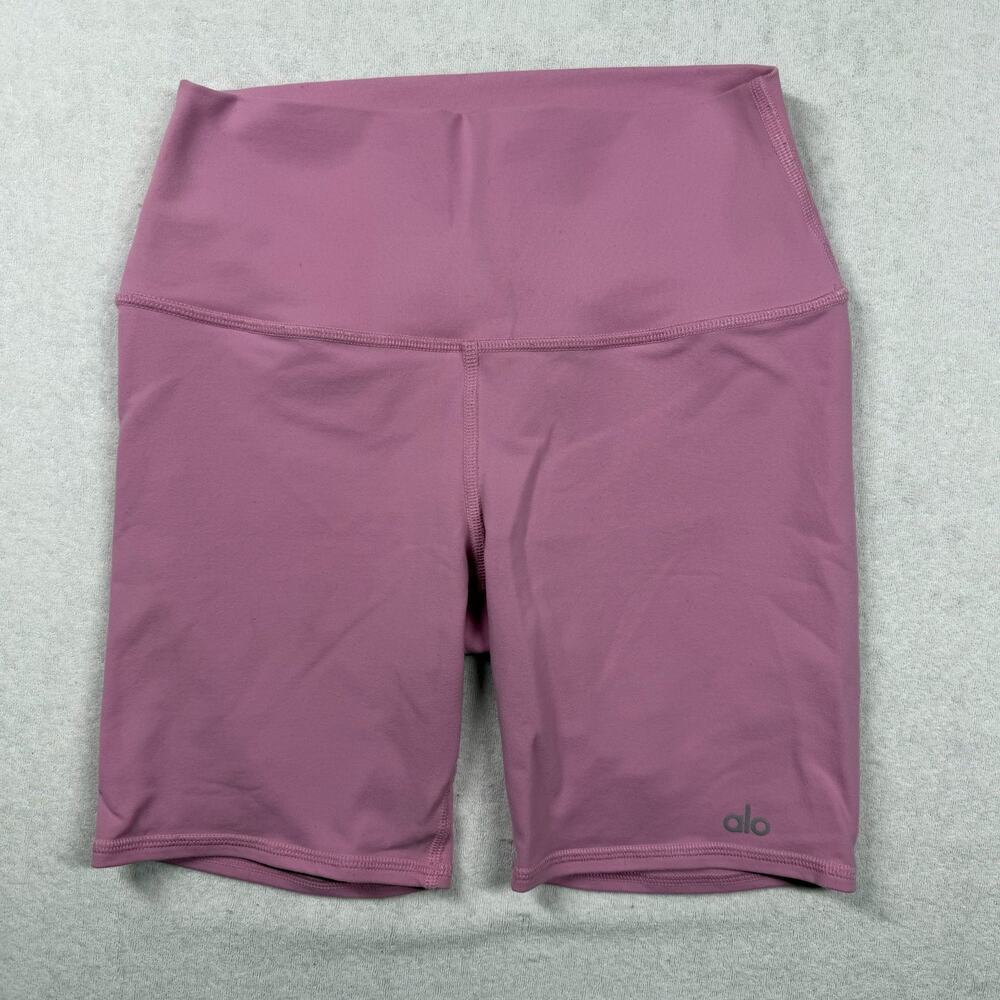 Alo Yoga Airbrush High-Waist Biker Shorts Women’s Small Pink 7” Yoga